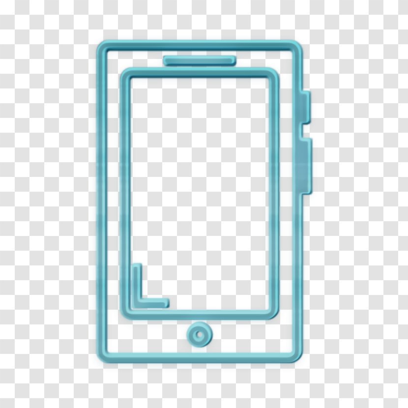 Handphone Icon Outline Red - Rectangle - Technology Transparent PNG