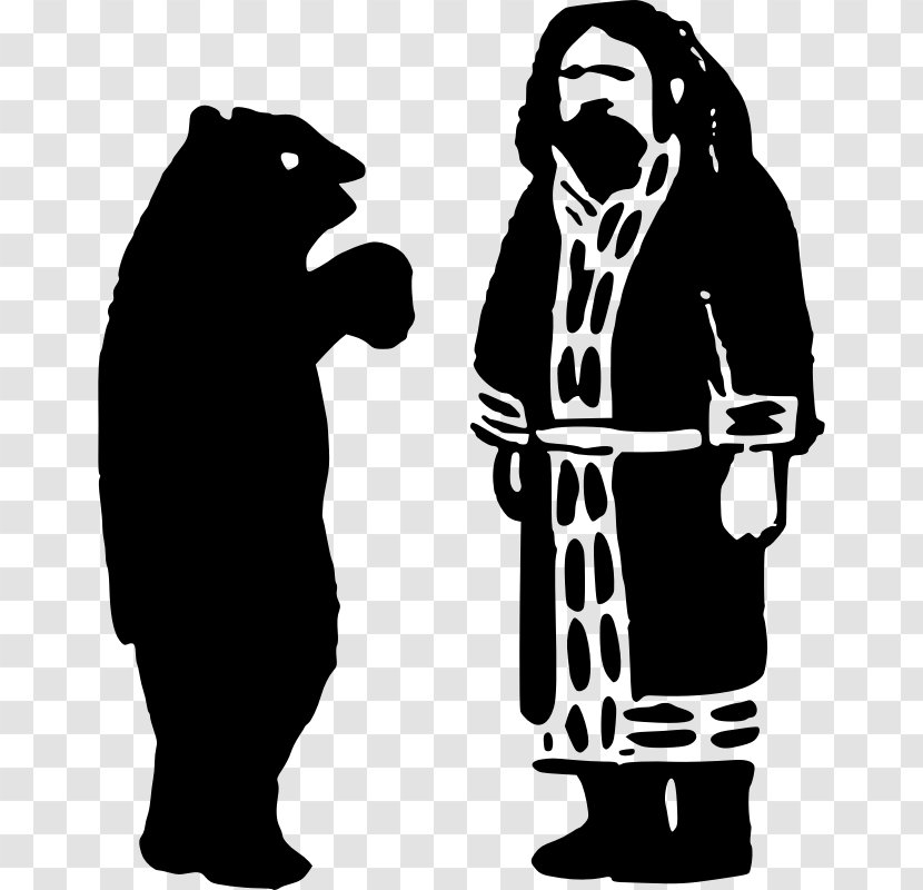 Drawing Clip Art - Black And White - Bear Transparent PNG