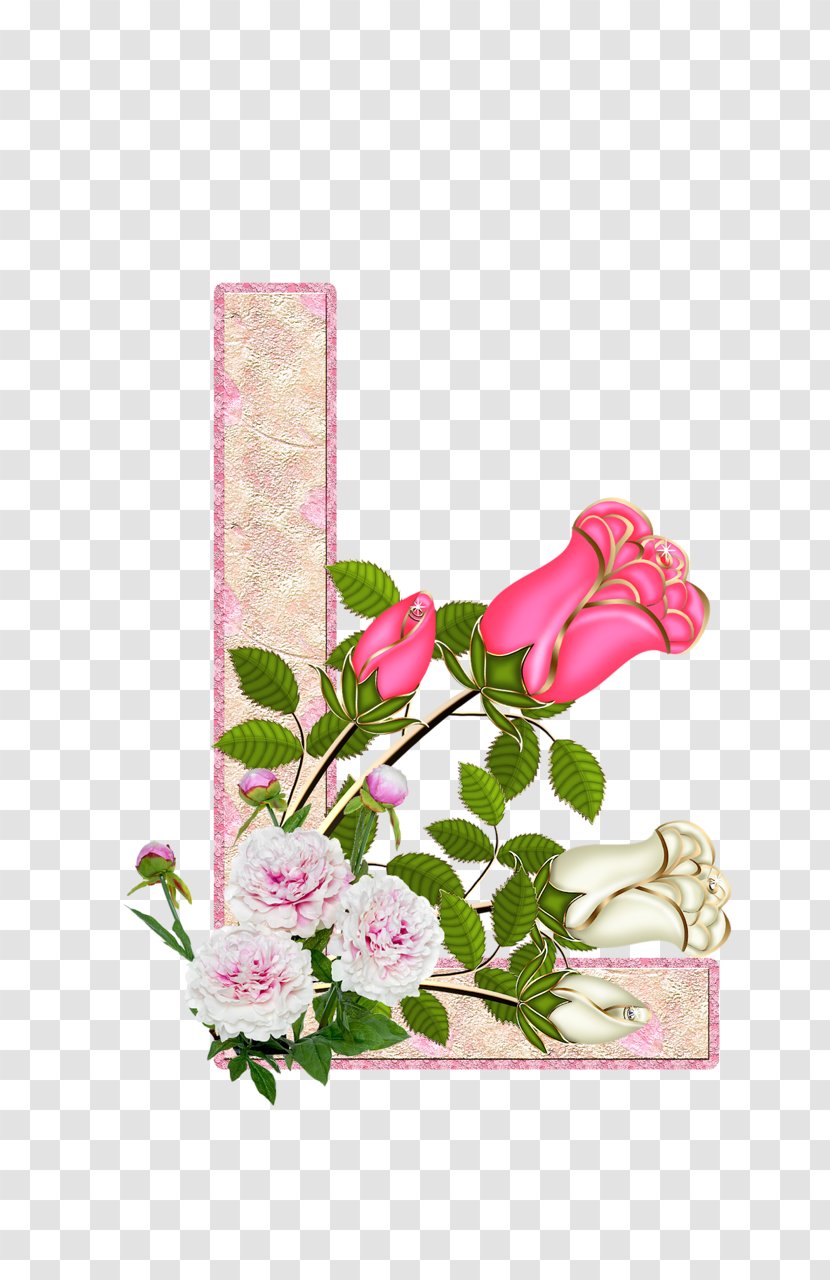 Letter Alphabet Garden Roses Floral Design - Flower Bouquet Transparent PNG
