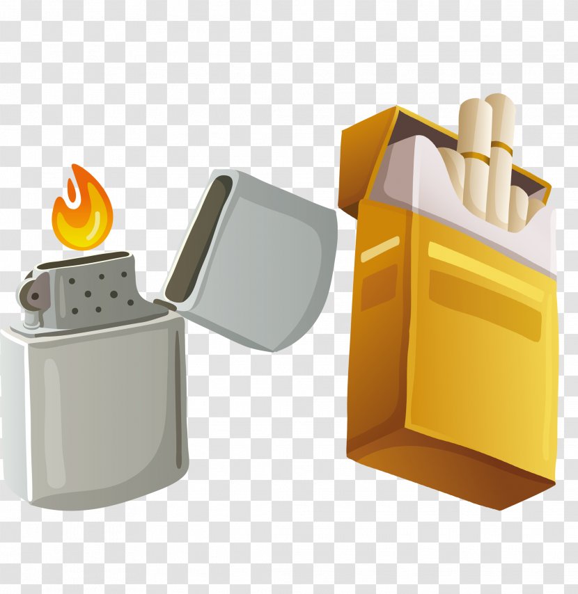 Lighters And Cigarettes - Watercolor - Cartoon Transparent PNG