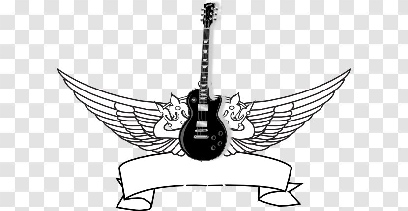 Logo Symbol Royalty-free Clip Art - Black And White - Guitar Vector Transparent PNG