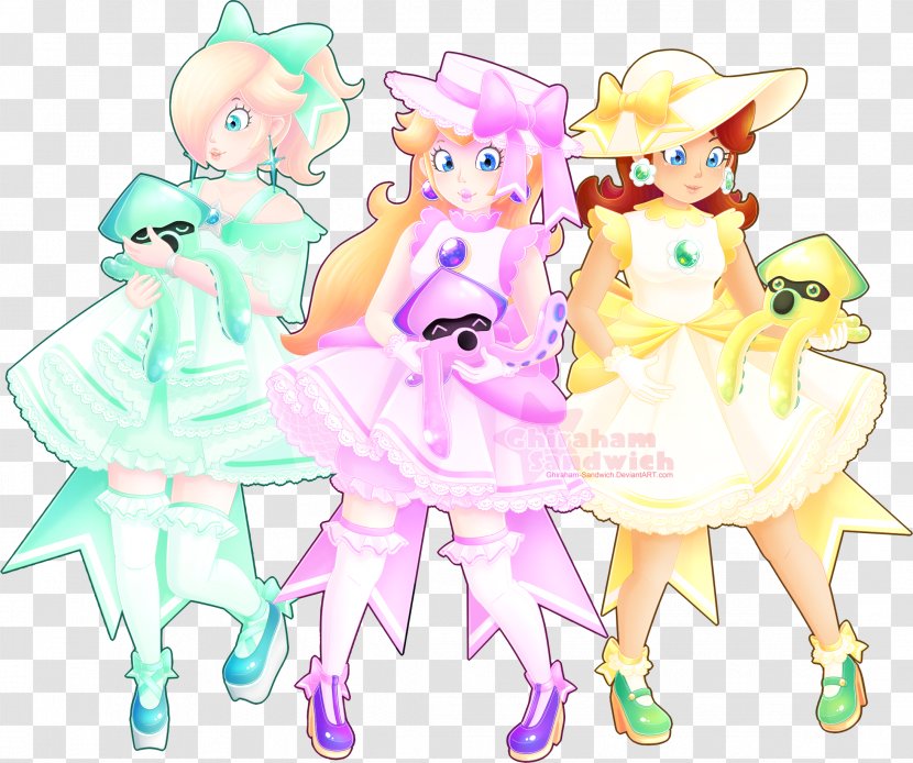 Rosalina Princess Daisy Peach Super Mario Sunshine Galaxy - Art Transparent PNG