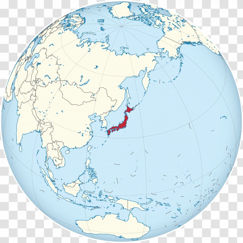 Globe Japan World Map - Blank Transparent PNG