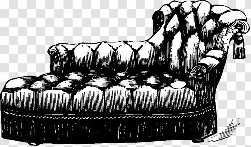 Furniture Couch Clip Art - Public Domain - Vintage Transparent PNG