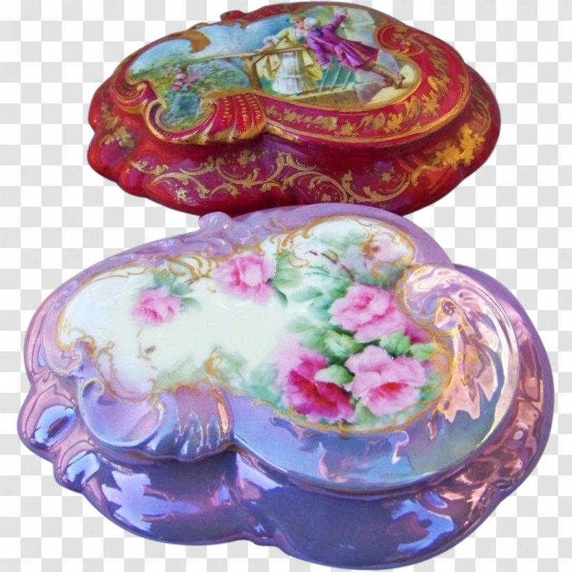 Tableware Platter Plate Porcelain Purple - Hand-painted Floral Material Transparent PNG