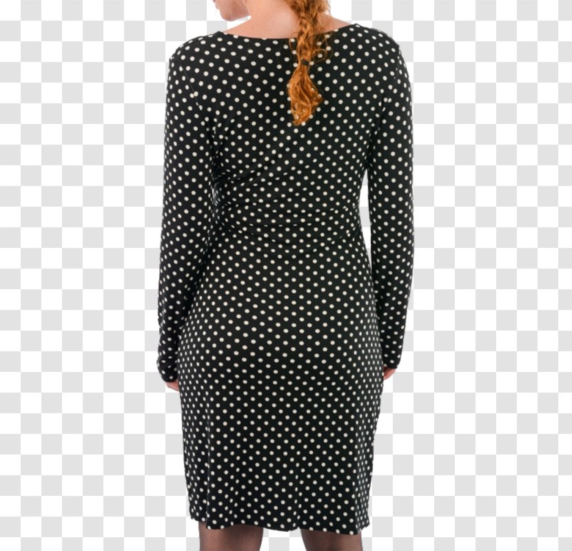 Polka Dot Little Black Dress Neck - M - White Dots Transparent PNG
