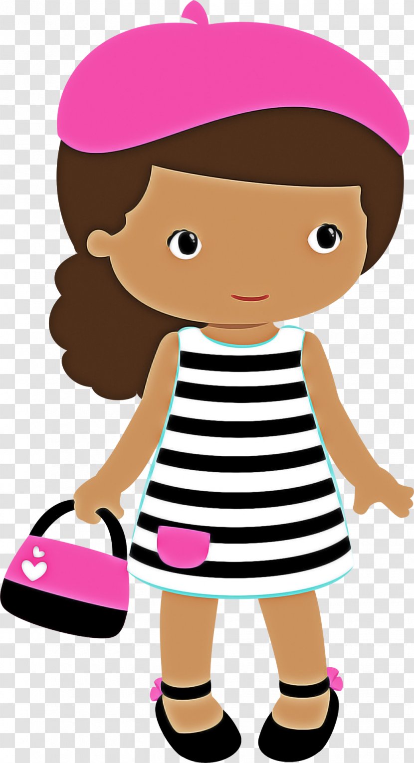 Cartoon Clip Art Pink Doll Child - Toy - Style Transparent PNG