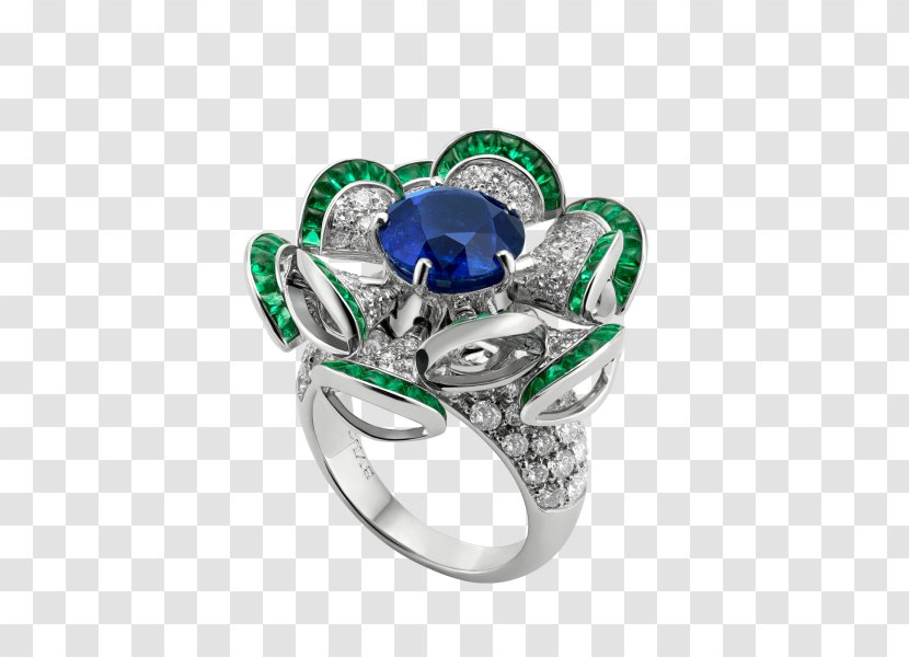 Bulgari Jewellery Ring Diamond Replica - Emerald - Dream Transparent PNG