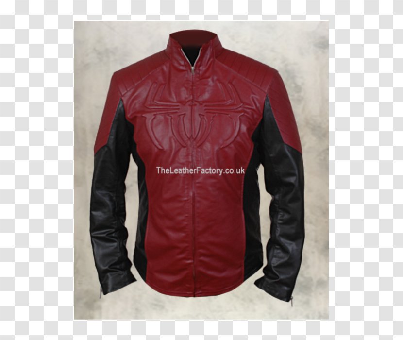 Leather Jacket T-shirt Spider-Man - Coat Transparent PNG