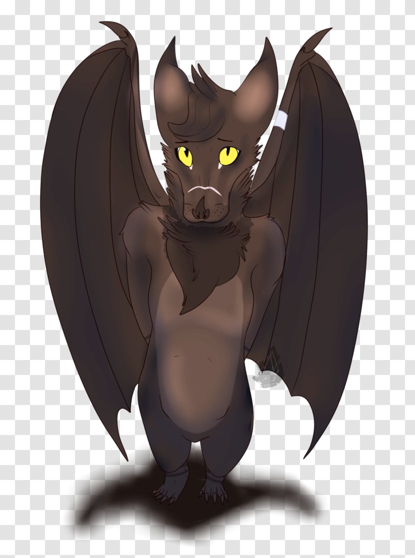 BAT-M Cartoon Demon Snout - Flower - Brown Bat Outlines Transparent PNG