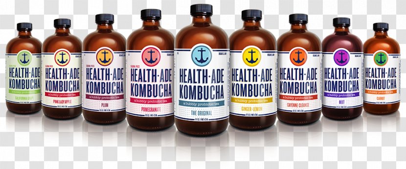 Health-Ade Kombucha Tea Food - Glass Bottle Transparent PNG