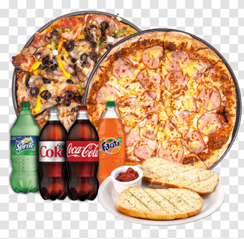Puget Sound Pizza Fizzy Drinks Fast Food Garlic Bread - Soft Drink Transparent PNG
