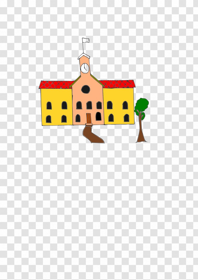 Clip Art Building School Image - Sandlewood Transparent PNG