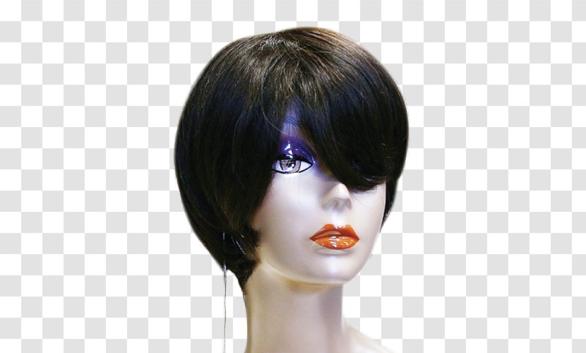 Black Hair Coloring Wig Capelli - Bob Cut Transparent PNG