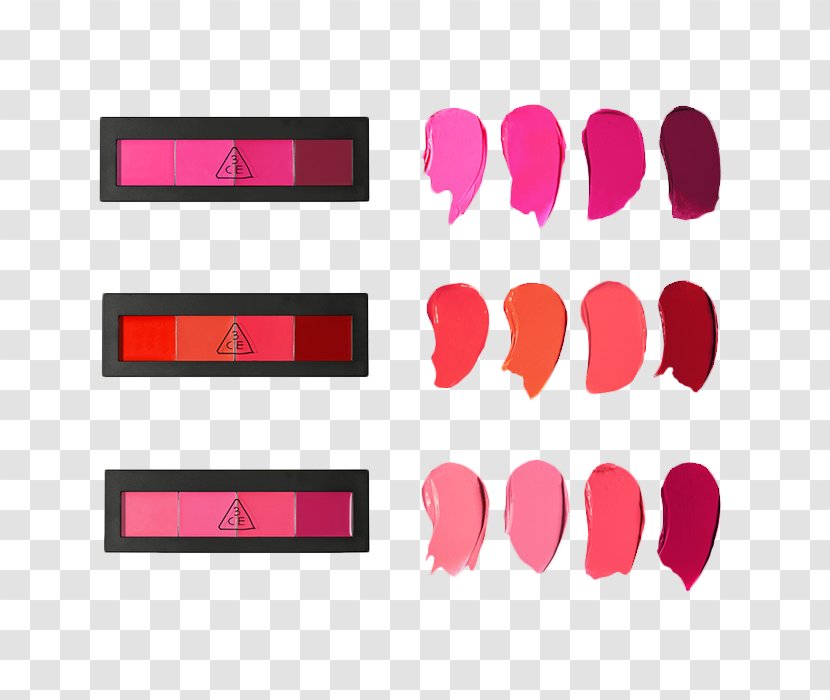 Palette Color Scheme Cosmetics Actor - 3CE Lip Gloss Plate Transparent PNG