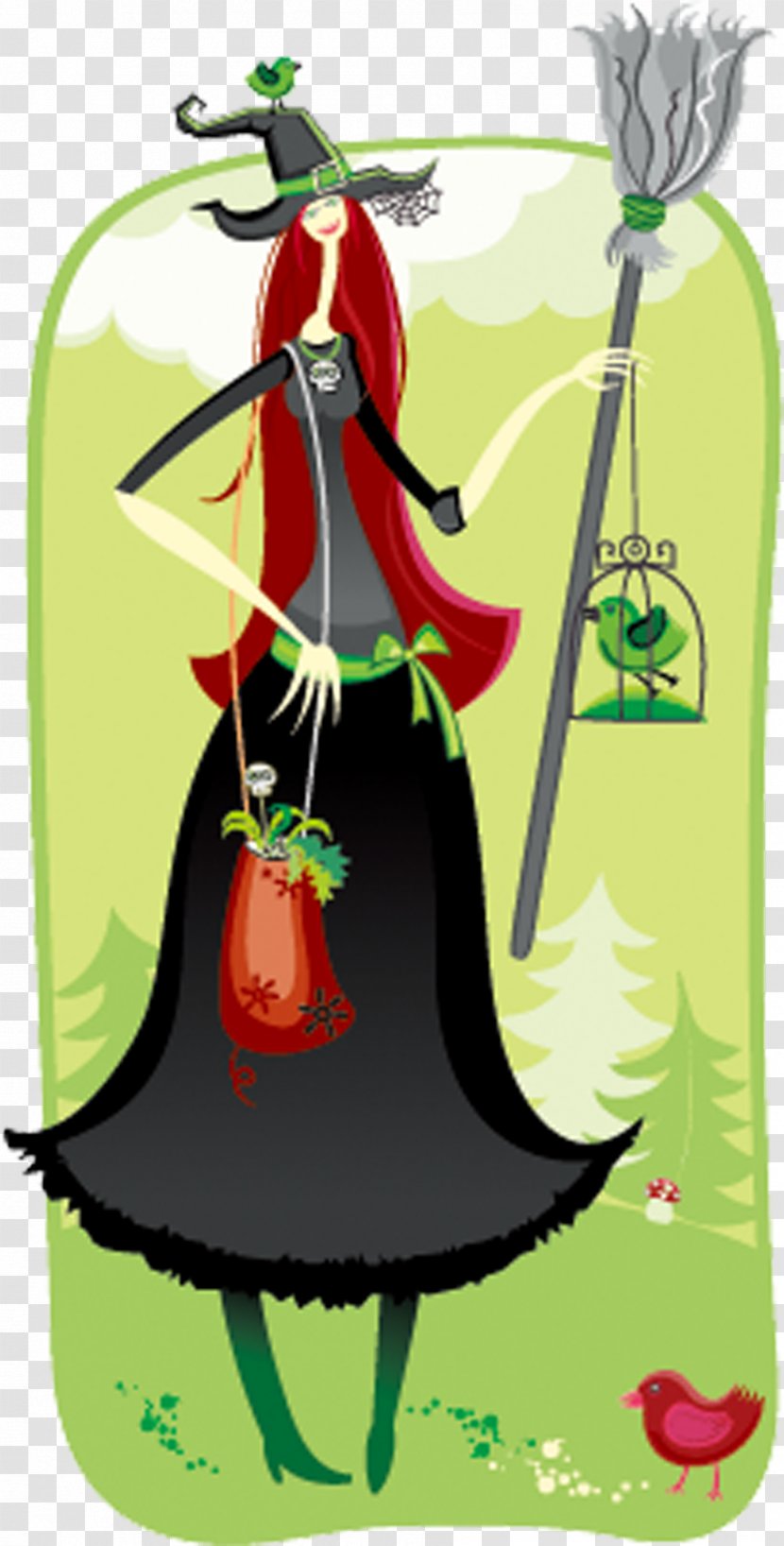 Cartoon Stock Illustration - Art - Witch Transparent PNG