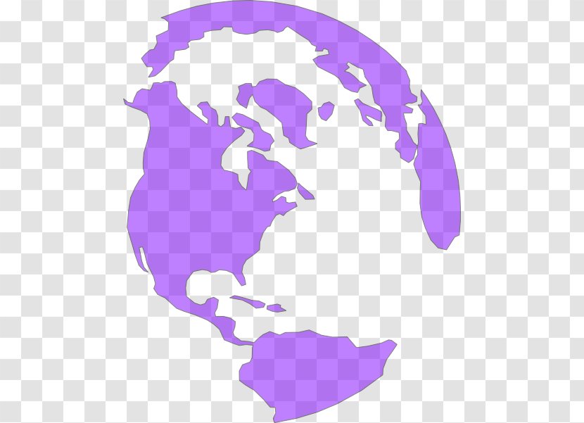 World Globe Earth Clip Art - Area - Vector Purple Transparent PNG