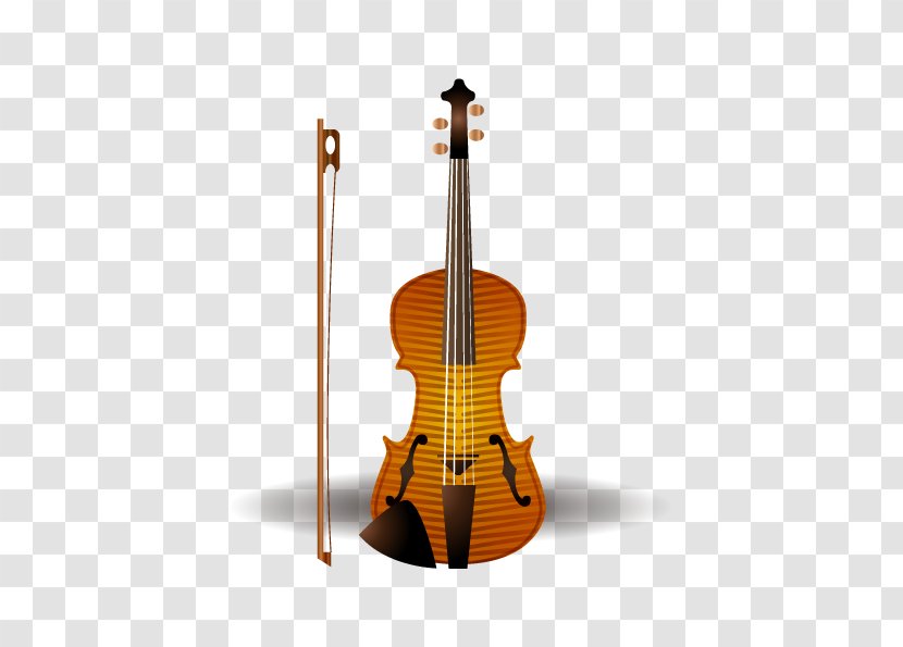 Bass Violin Violone - Silhouette - Hand-painted Vector Material Transparent PNG