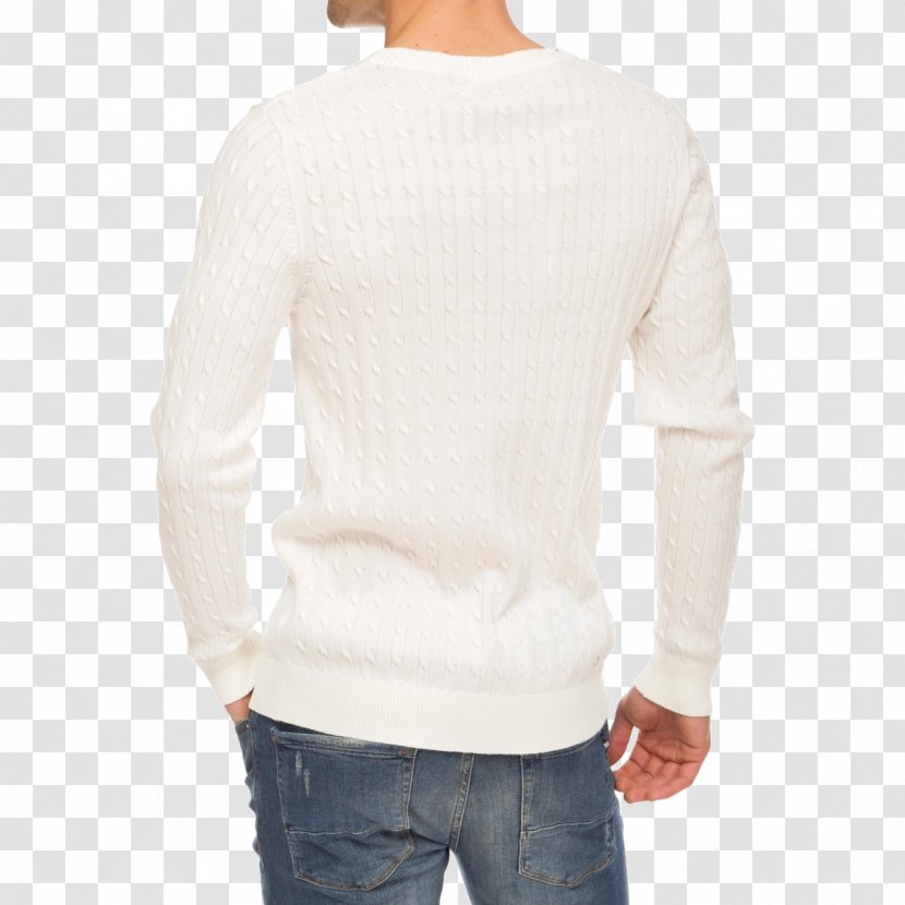 Long-sleeved T-shirt Shoulder Sweater - Long Sleeved T Shirt - Egret Transparent PNG