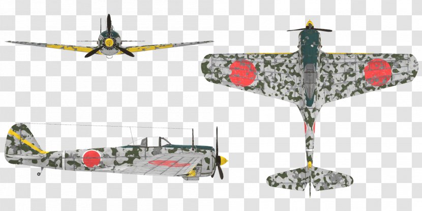 Nakajima Ki-43 Aircraft Airplane A6M2-N Second World War - Oscar Transparent PNG