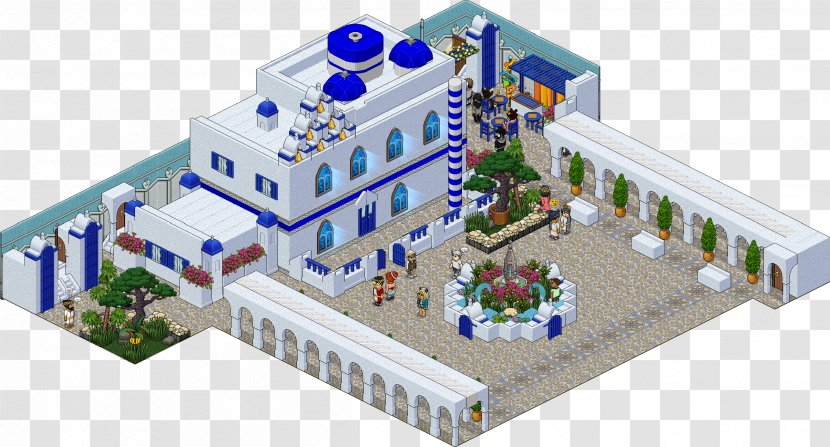 Habbo Santorini Game Room House - New Record Transparent PNG
