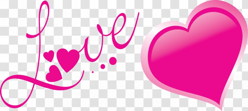 Love Heart Pink - Watercolor - Lovely Transparent PNG
