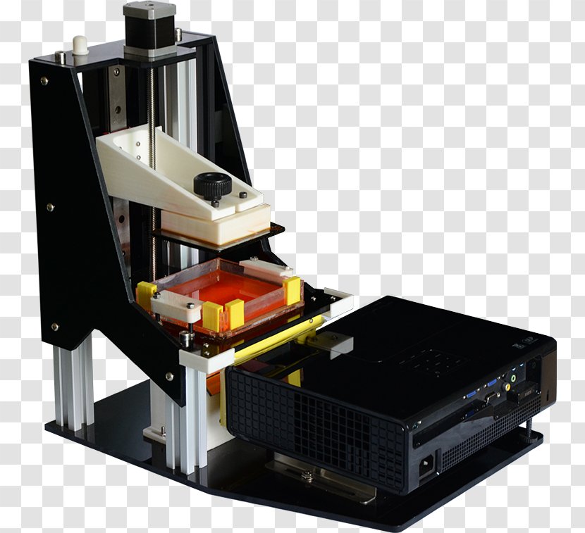Stereolithography 3D Printing Digital Light Processing Printer - Photosensitive Transparent PNG