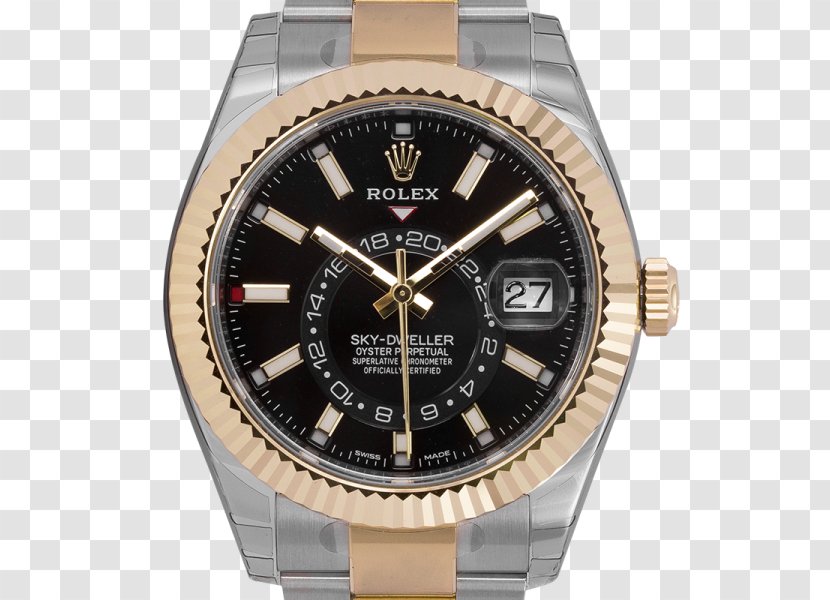 Rolex Datejust Automatic Watch Colored Gold - Strap - Yellow Sky Transparent PNG