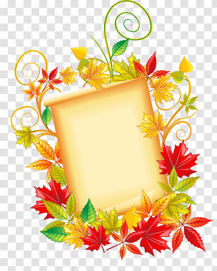 Borders And Frames Vector Graphics Image Clip Art - Leaf Transparent PNG