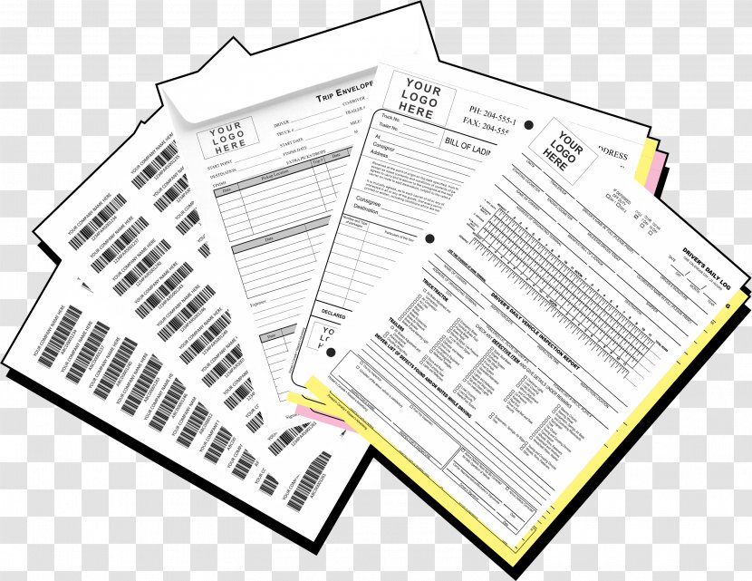 Custom Business Forms Document Carbon Copy Manifold Printing - Advertise A Menu Transparent PNG