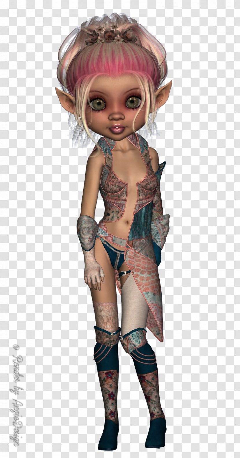 Brown Hair Doll Legendary Creature - Mythical Transparent PNG