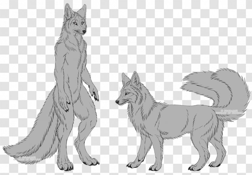 Dog Breed Line Art Character Sketch - Tail Transparent PNG