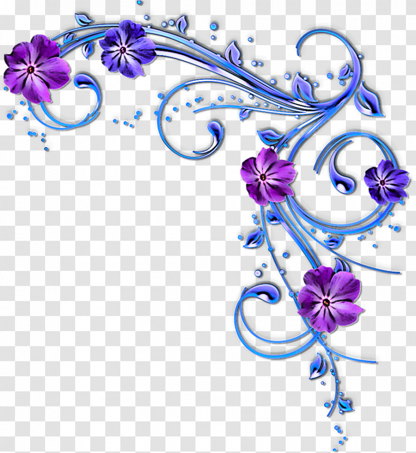 Purple Ornament Plant Flower Pedicel Transparent PNG