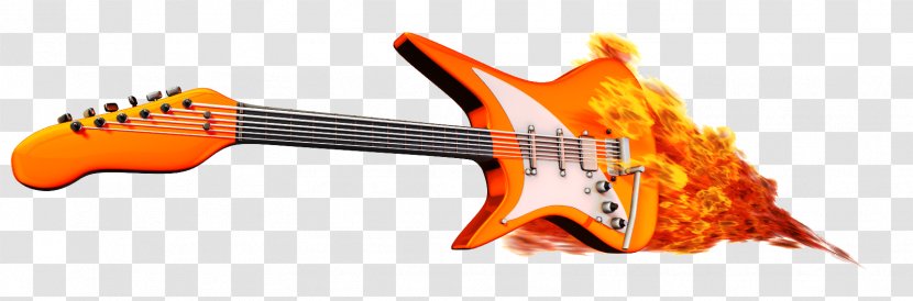 Electric Guitar Bass Rock And Roll - Watercolor Transparent PNG