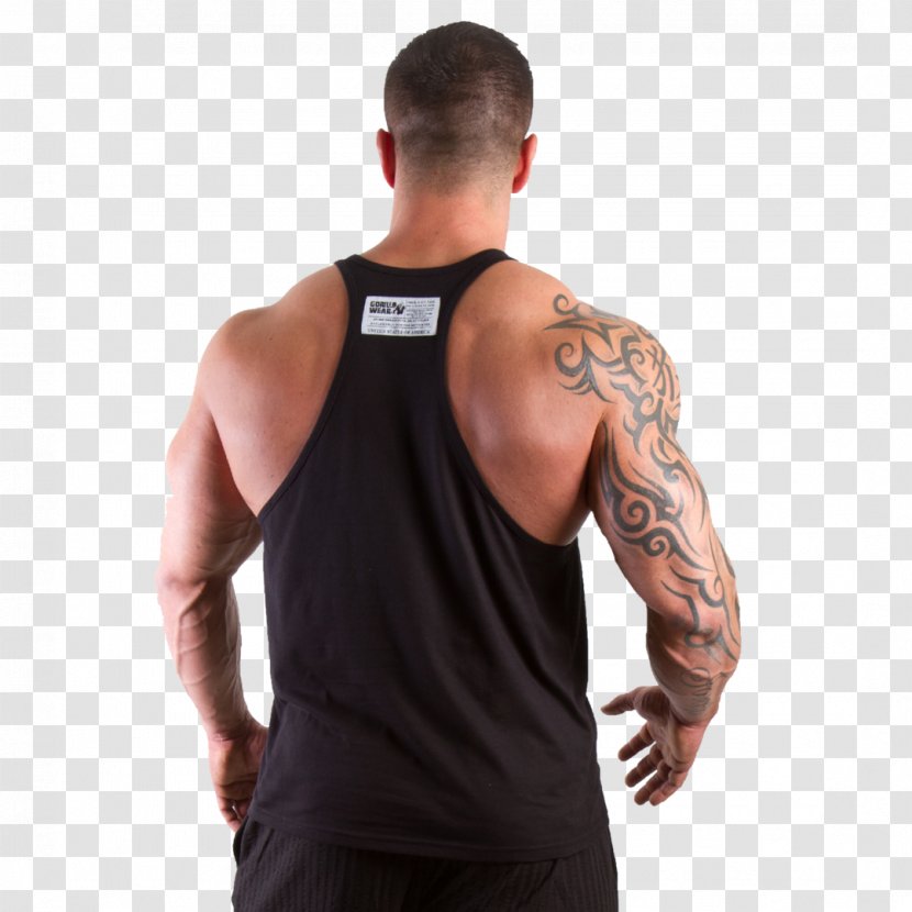 T-shirt Fitness Centre Clothing Gold's Gym Bodybuilding - Silhouette - Black Gorilla Transparent PNG
