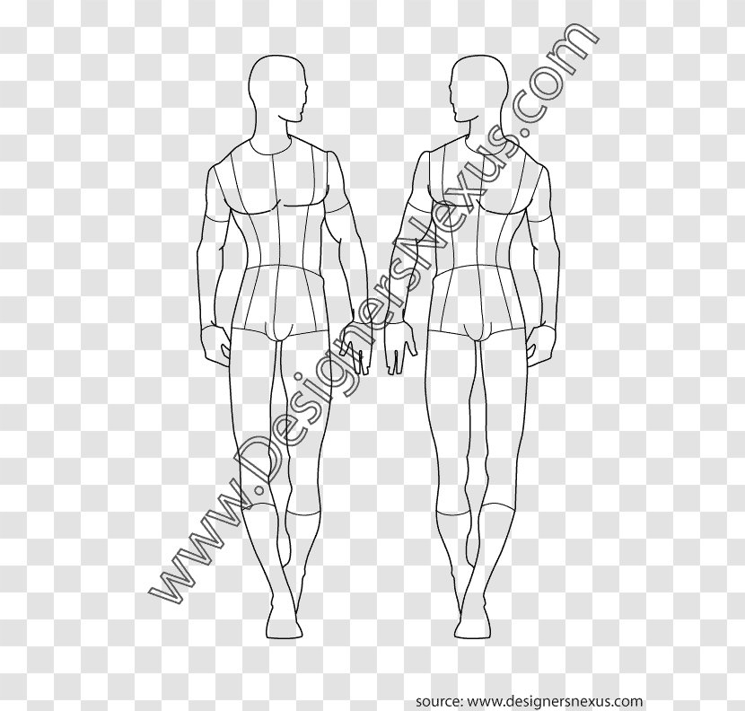 Fashion Illustration Croquis Drawing - Female - Design Transparent PNG