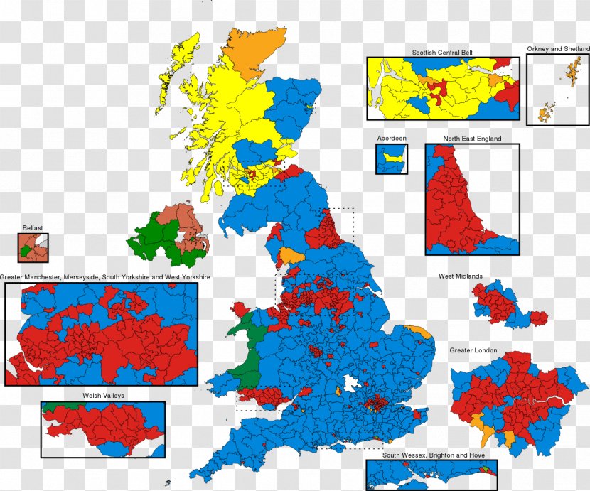 United Kingdom General Election, 2017 2015 2010 - Area Transparent PNG
