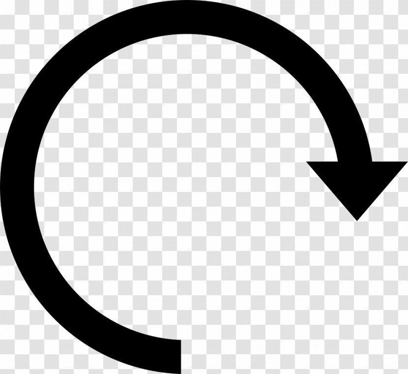 Clockwise Arrow - Blackandwhite Transparent PNG