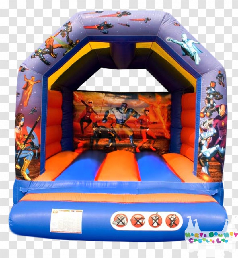 Inflatable Bouncers Action Hero Film - Electric Blue - Bouncy Castle Transparent PNG