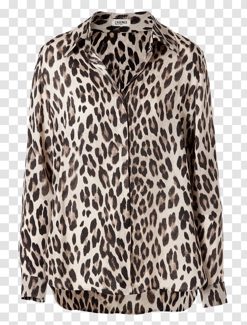 Blouse Clothing Shirt مانتو Armani - Button - Leopard Print Transparent PNG