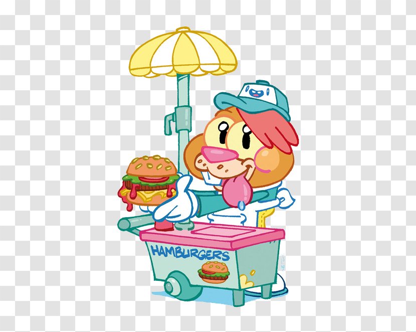 Hamburger Fast Food Breakfast Eating - Cartoon - Hamburgers Beaver Transparent PNG