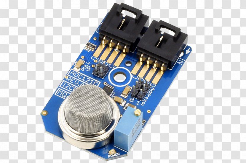 Arduino I²C Potentiometer Sensor Wiring Diagram - Electronic Component - Lpg Gas Transparent PNG
