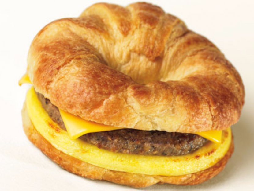 Croissant Bacon, Egg And Cheese Sandwich Breakfast - Cheeseburger - Сroissant Transparent PNG