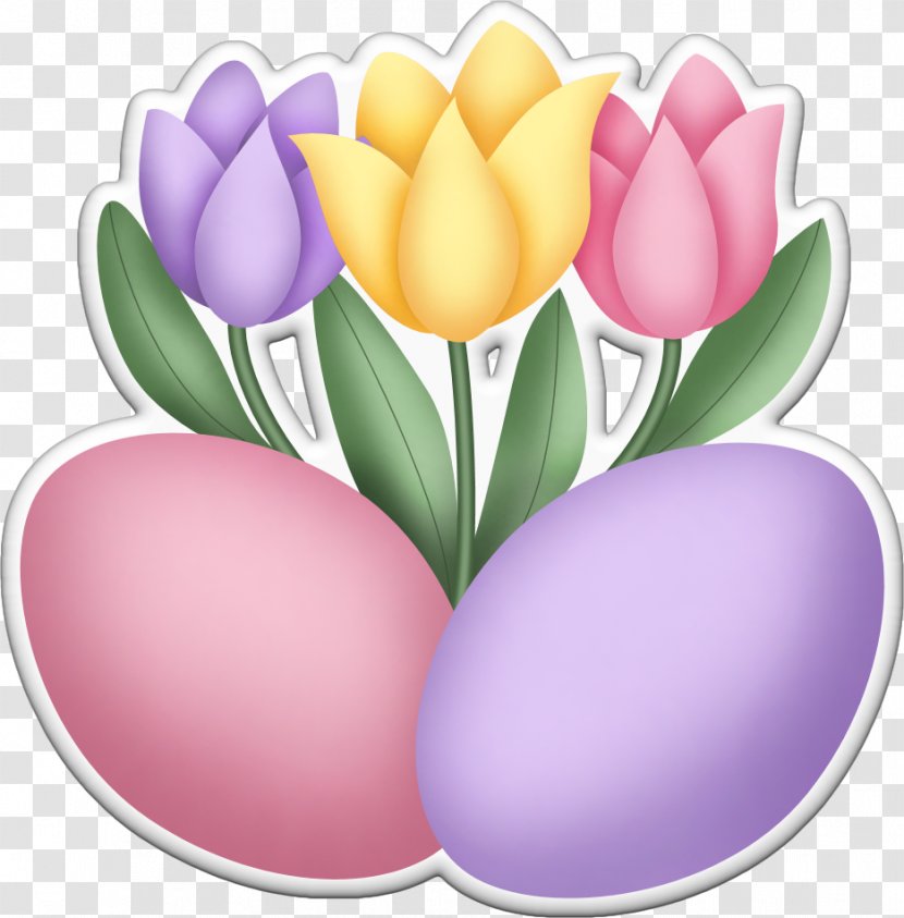 Tulip Easter Egg Petal - Silhouette Transparent PNG