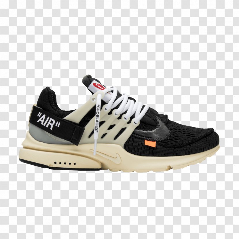 Air Presto Force 1 Nike Off-White Sports Shoes - Offwhite Black Aa3830 002 Transparent PNG