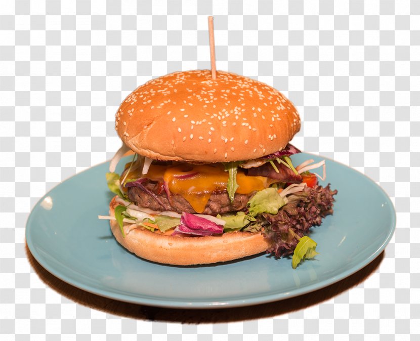 Cheeseburger Hamburger Buffalo Burger Veggie Slider - Junk Food Transparent PNG