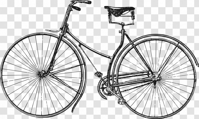 Bicycle Drawing Cycling Clip Art - Wheel - Bycicle Transparent PNG