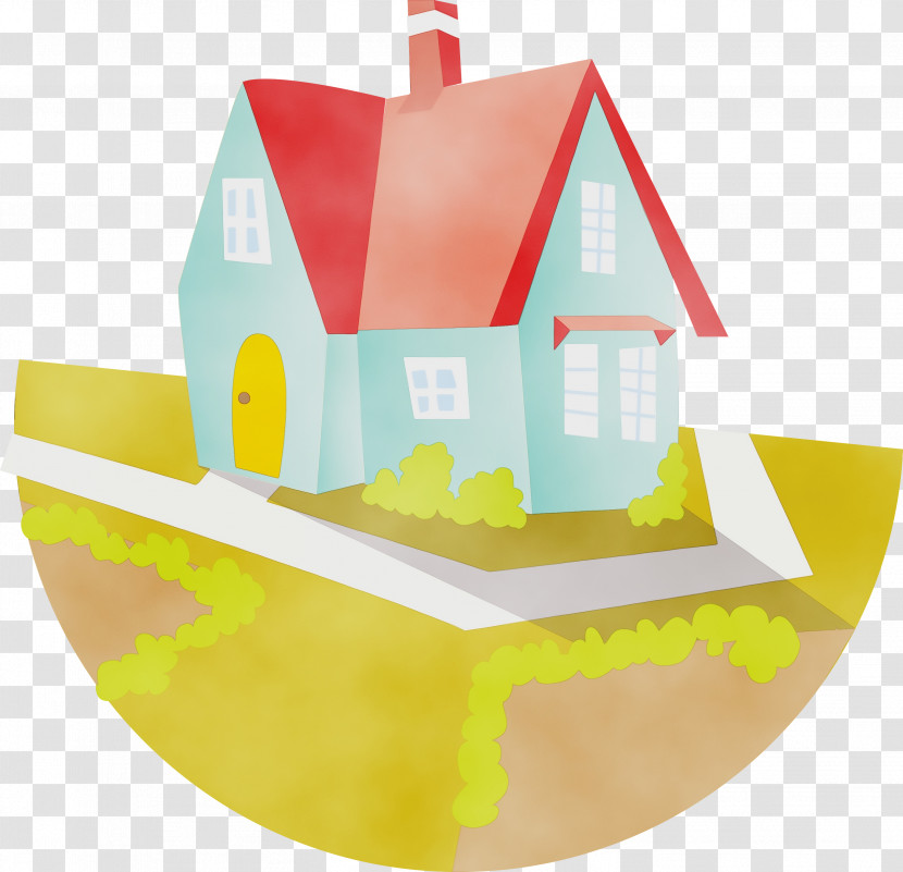 Yellow Diagram House Transparent PNG