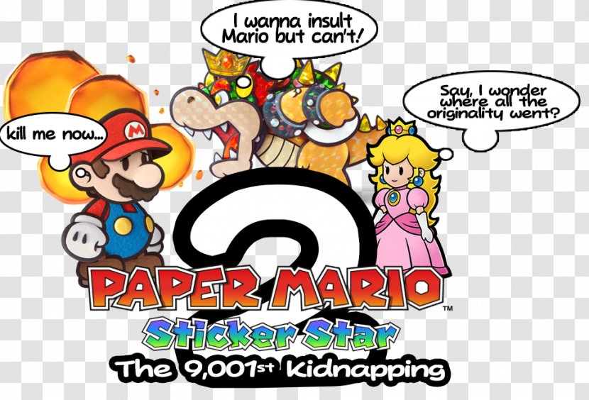 Paper Mario: Sticker Star Bowser New Super Mario Bros Bros. 3 - Cartoon Transparent PNG