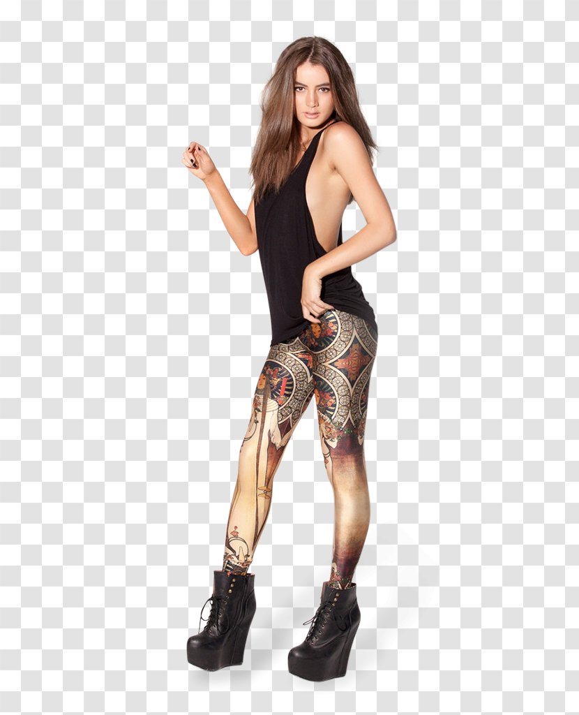 Leggings Designer Fashion Shorts Clothing - Watercolor - Mucha Transparent PNG